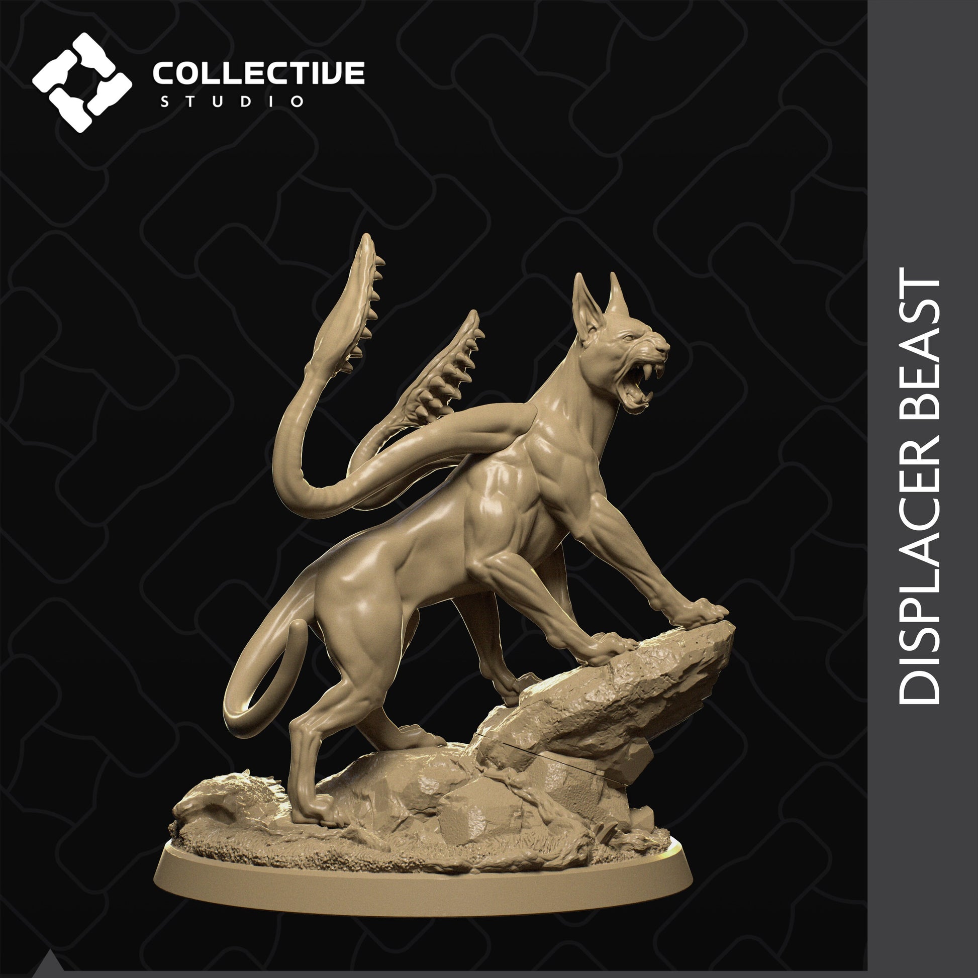 Displacer Beast, Collective Studios | Dungeons and Dragons | Pathfinder | Table Top RPG | 3D Printed Model