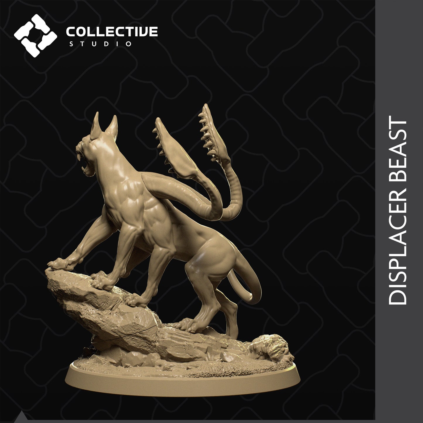 Displacer Beast, Collective Studios | Dungeons and Dragons | Pathfinder | Table Top RPG | 3D Printed Model