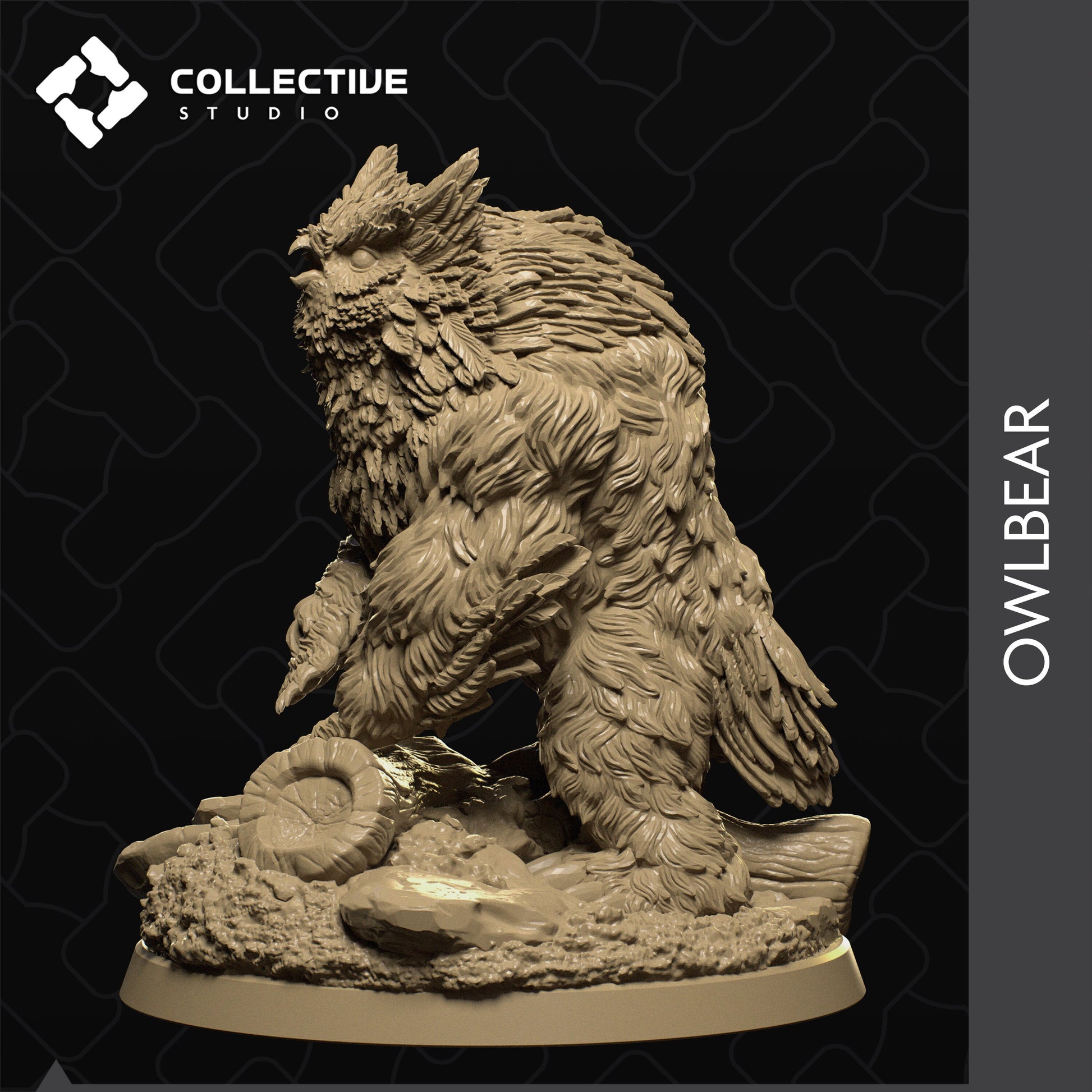 Owlbear, Collective Studios | Dungeons and Dragons | Pathfinder | Table Top RPG | 3D Printed Model