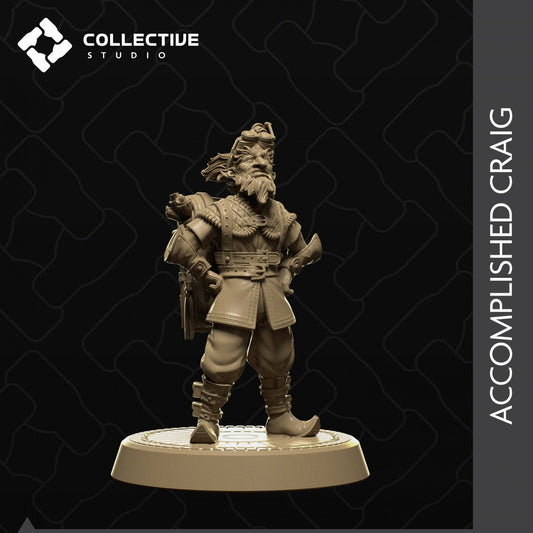 Craig, Gnome, 2 pose options, Collective Studios | Dungeons and Dragons | Pathfinder | Table Top RPG | 3D Printed Model