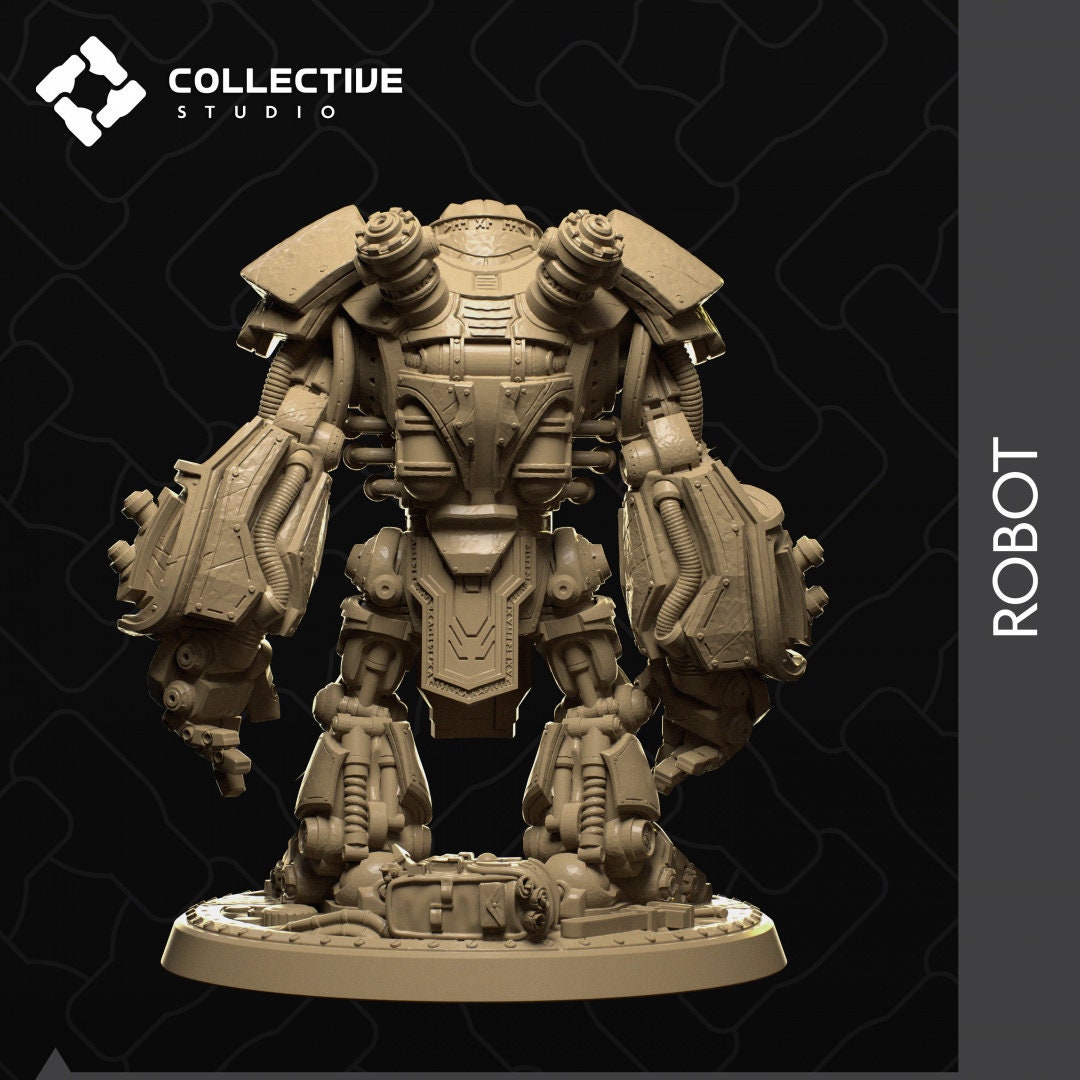 Iron Golem, Collective Studios | Dungeons and Dragons | Pathfinder | Table Top RPG | 3D Printed Model