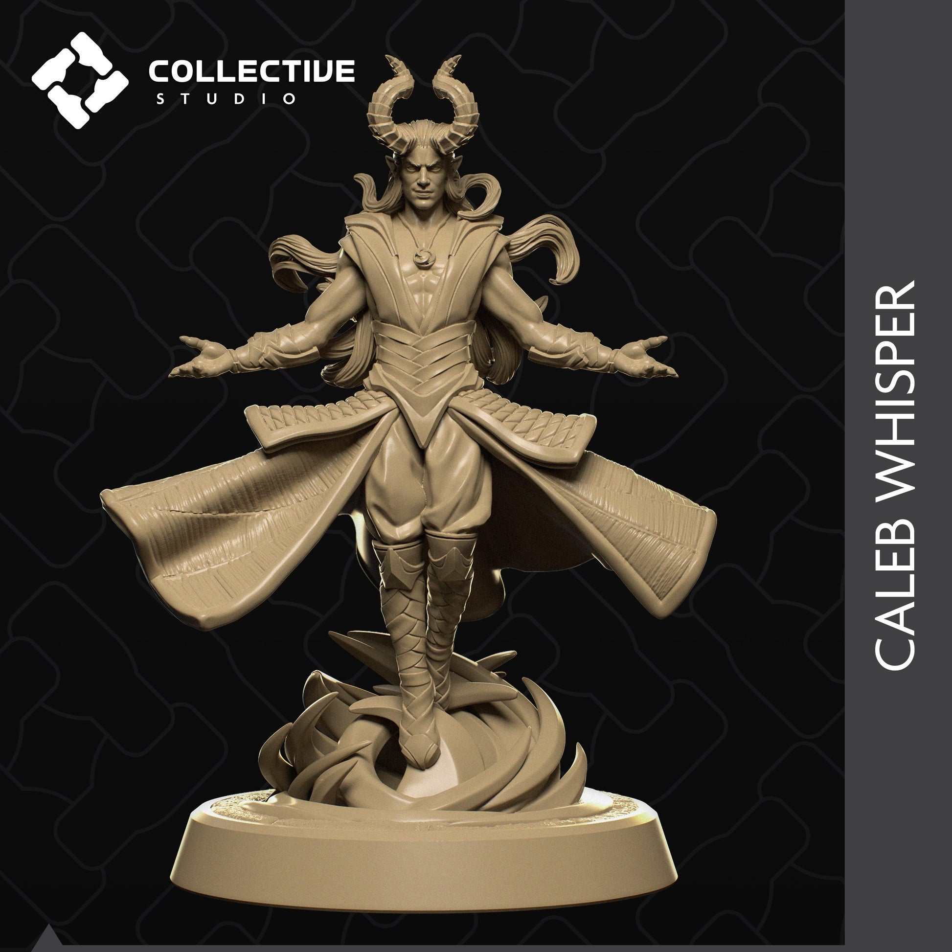Caleb, Collective Studios | Dungeons and Dragons | Pathfinder | Table Top RPG | 3D Printed Model