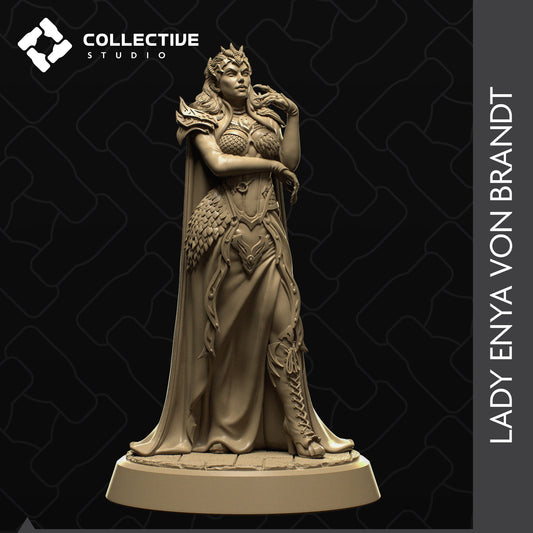 Lady Enya, Collective Studios | Dungeons and Dragons | Pathfinder | Table Top RPG | 3D Printed Model