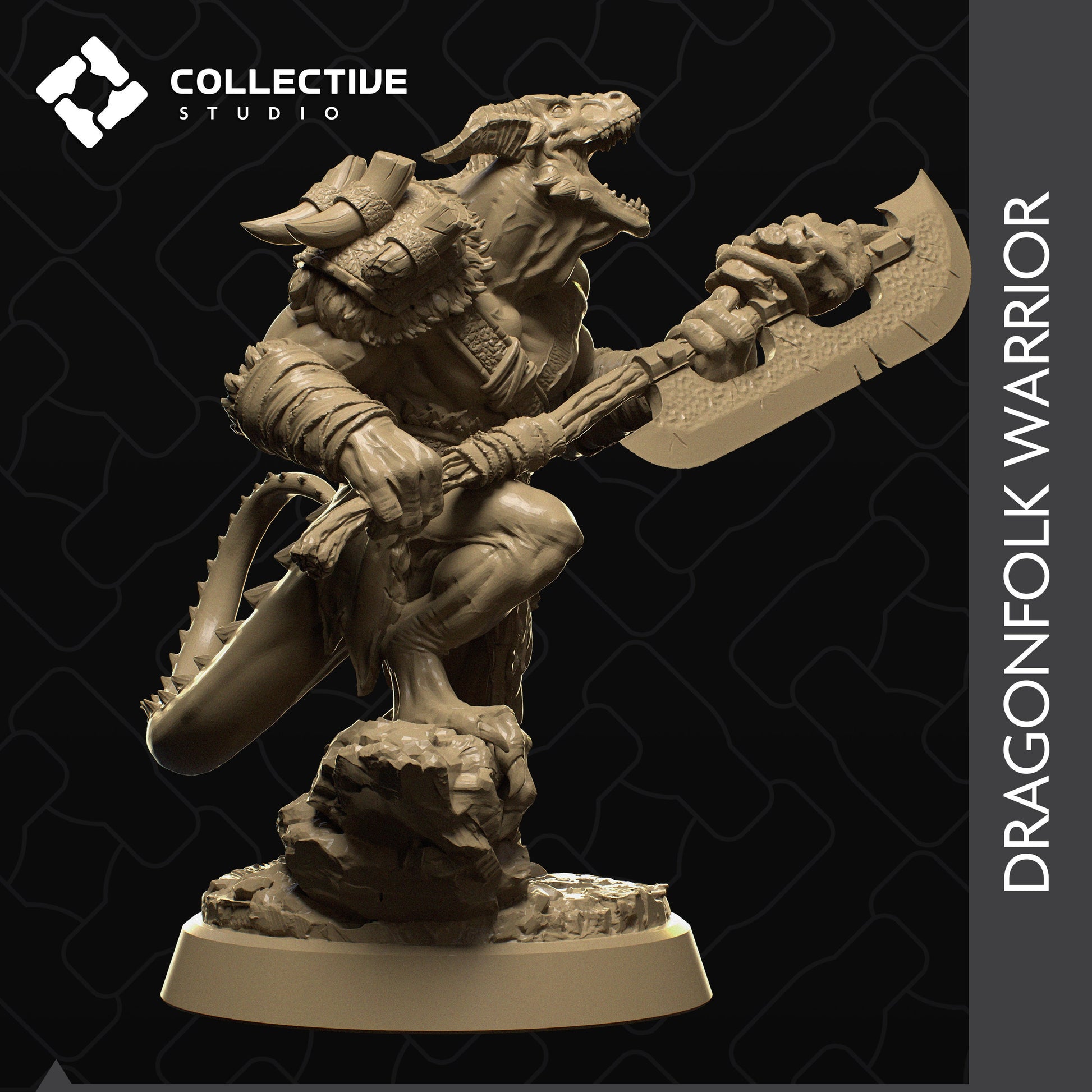 Dragonfolk, Collective Studios | Dungeons and Dragons | Pathfinder | Table Top RPG | 3D Printed Model