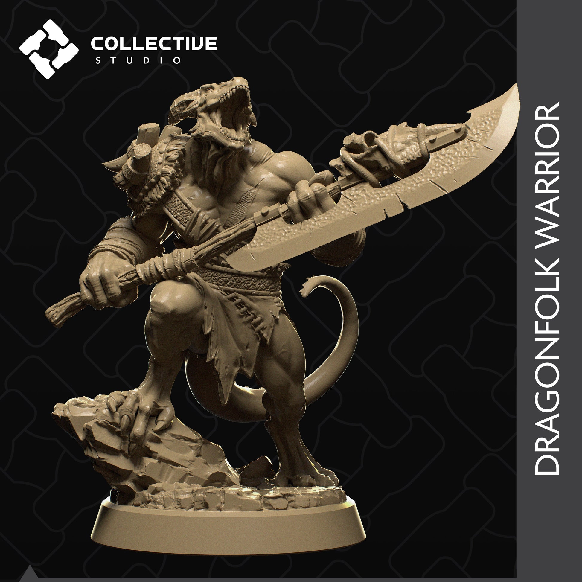 Dragonfolk, Collective Studios | Dungeons and Dragons | Pathfinder | Table Top RPG | 3D Printed Model