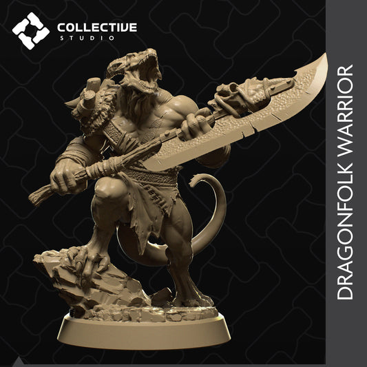 Dragonfolk, Collective Studios | Dungeons and Dragons | Pathfinder | Table Top RPG | 3D Printed Model