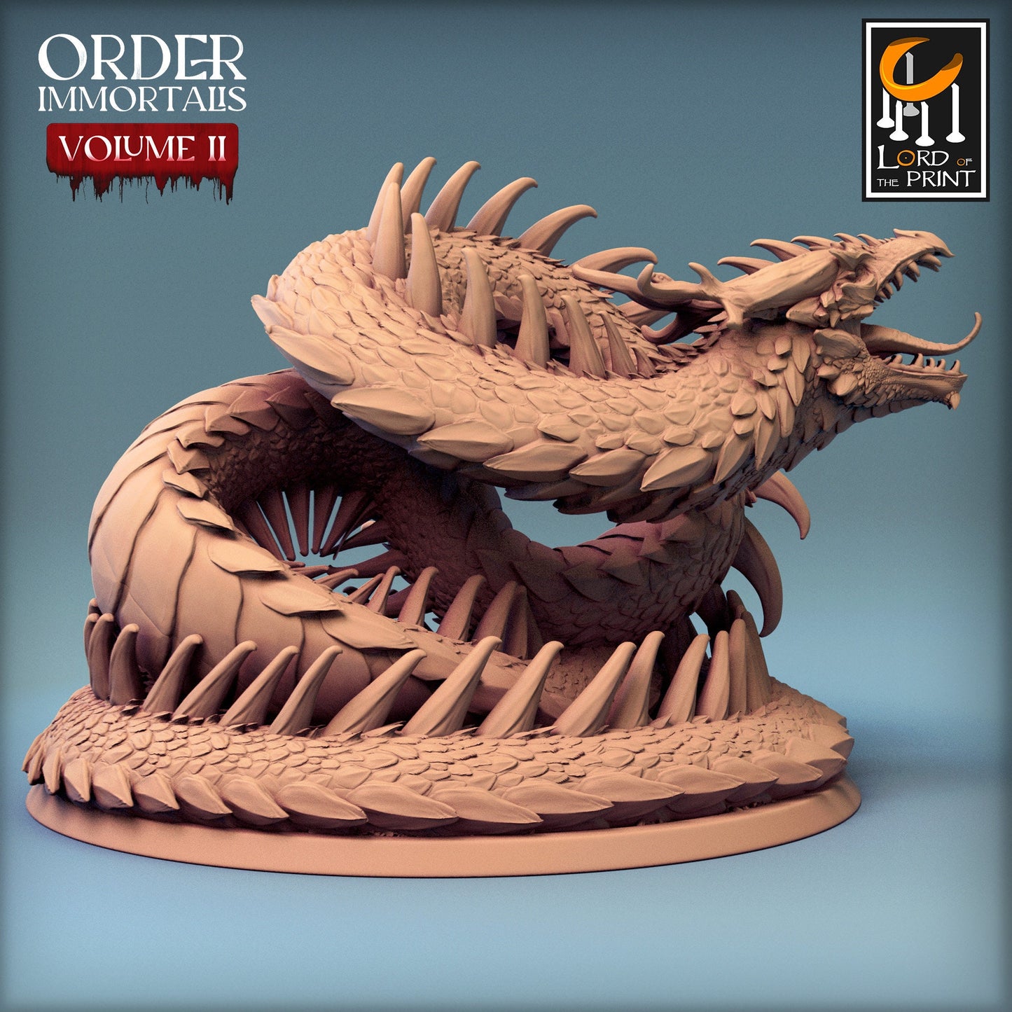 Vampiric Snake, Order Immortalis Vol.2, Lord of the Print | Dungeons and Dragons | Pathfinder | Table Top RPG | 3D Printed Model