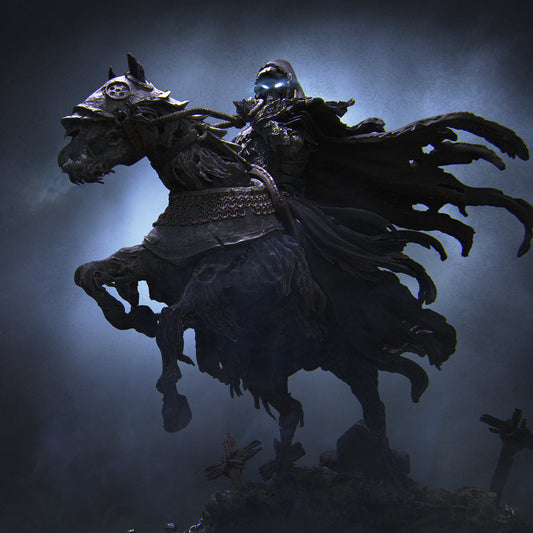 Death, Mounted, Powerful NPC, Ernest Nemirovsky | Dungeons and Dragons | Pathfinder | Table Top RPG | 3D Printed Model