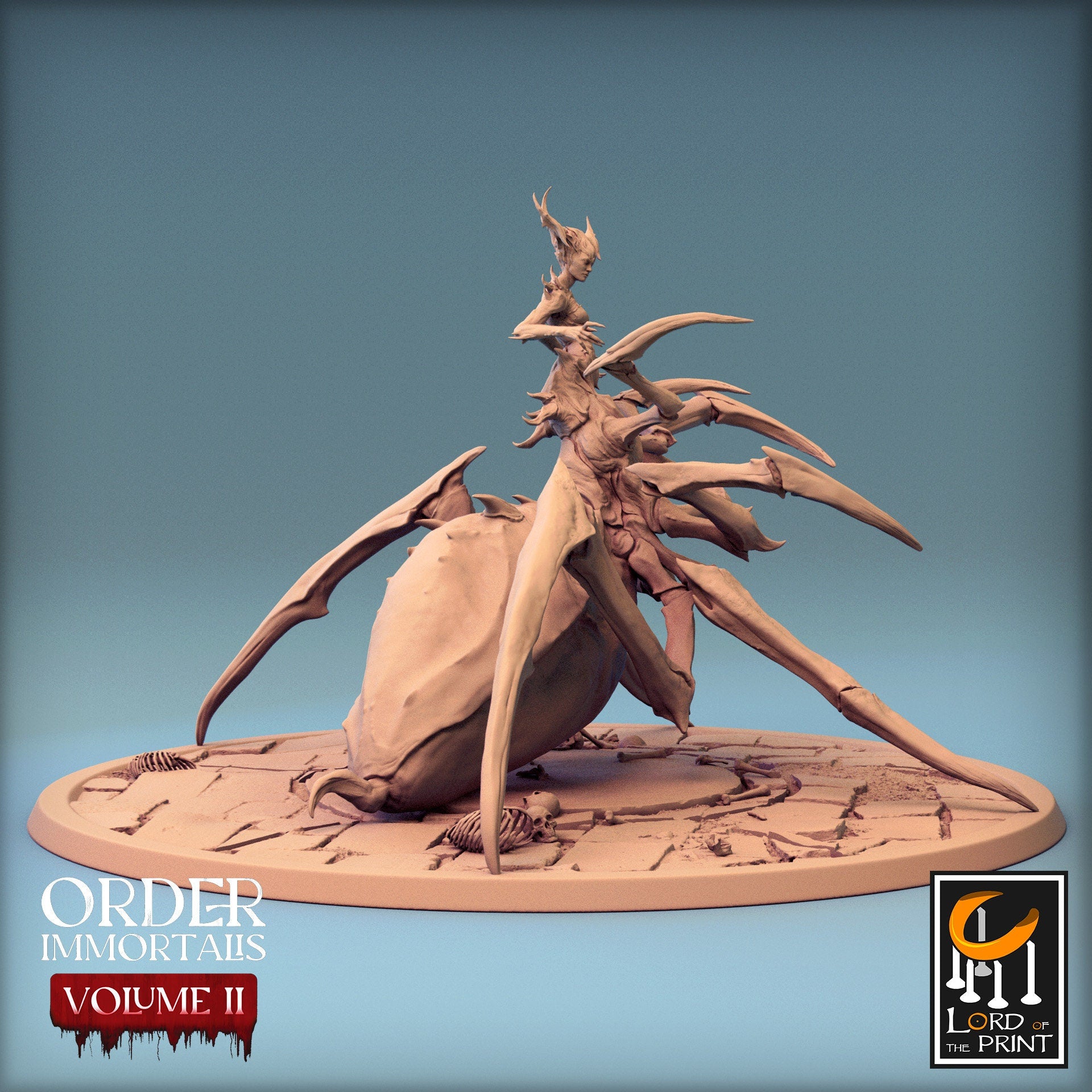 Spider Queen, Order Immortalis Vol.2, Lord of the Print | Dungeons and Dragons | Pathfinder | Table Top RPG | 3D Printed Model