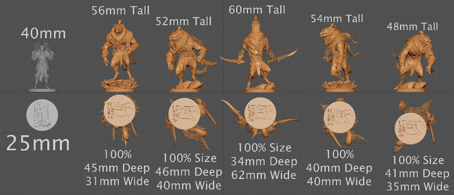 Werewolf Soldiers Pack 2, Order Immortalis Vol.2, Lord of the Print | Dungeons and Dragons | Pathfinder | Table Top RPG | 3D Printed Model