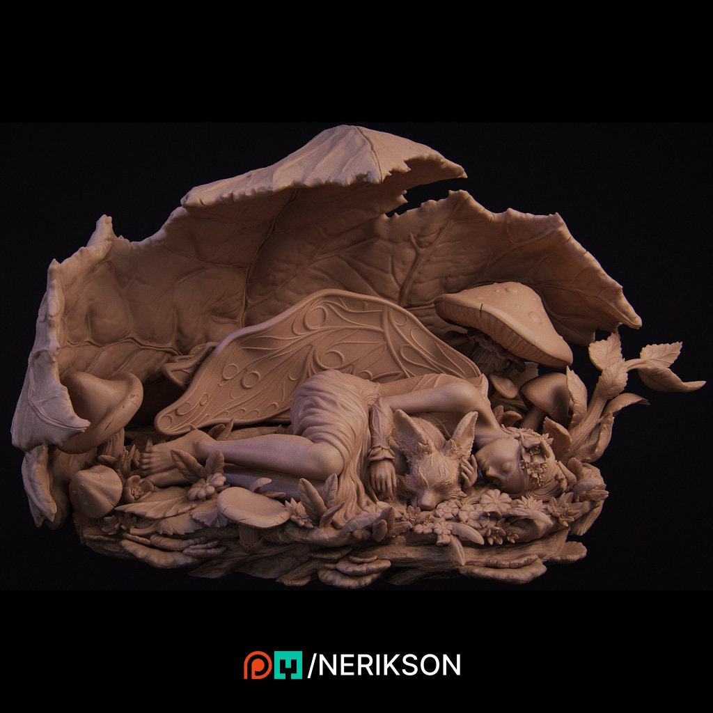 Fairy, Statue, Ernest Nemirovsky | Dungeons and Dragons | Pathfinder | Table Top RPG | 3D Printed Model
