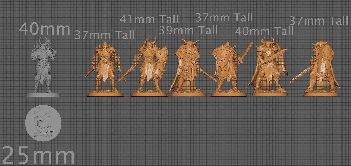 Sword Raiders, Rescale Miniatures | Dungeons and Dragons | Pathfinder | Table Top RPG | 3D Printed Model