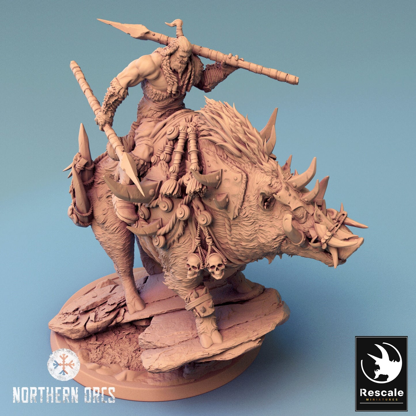 Hog Riders, Rescale Miniatures | Dungeons and Dragons | Pathfinder | Table Top RPG | 3D Printed Model