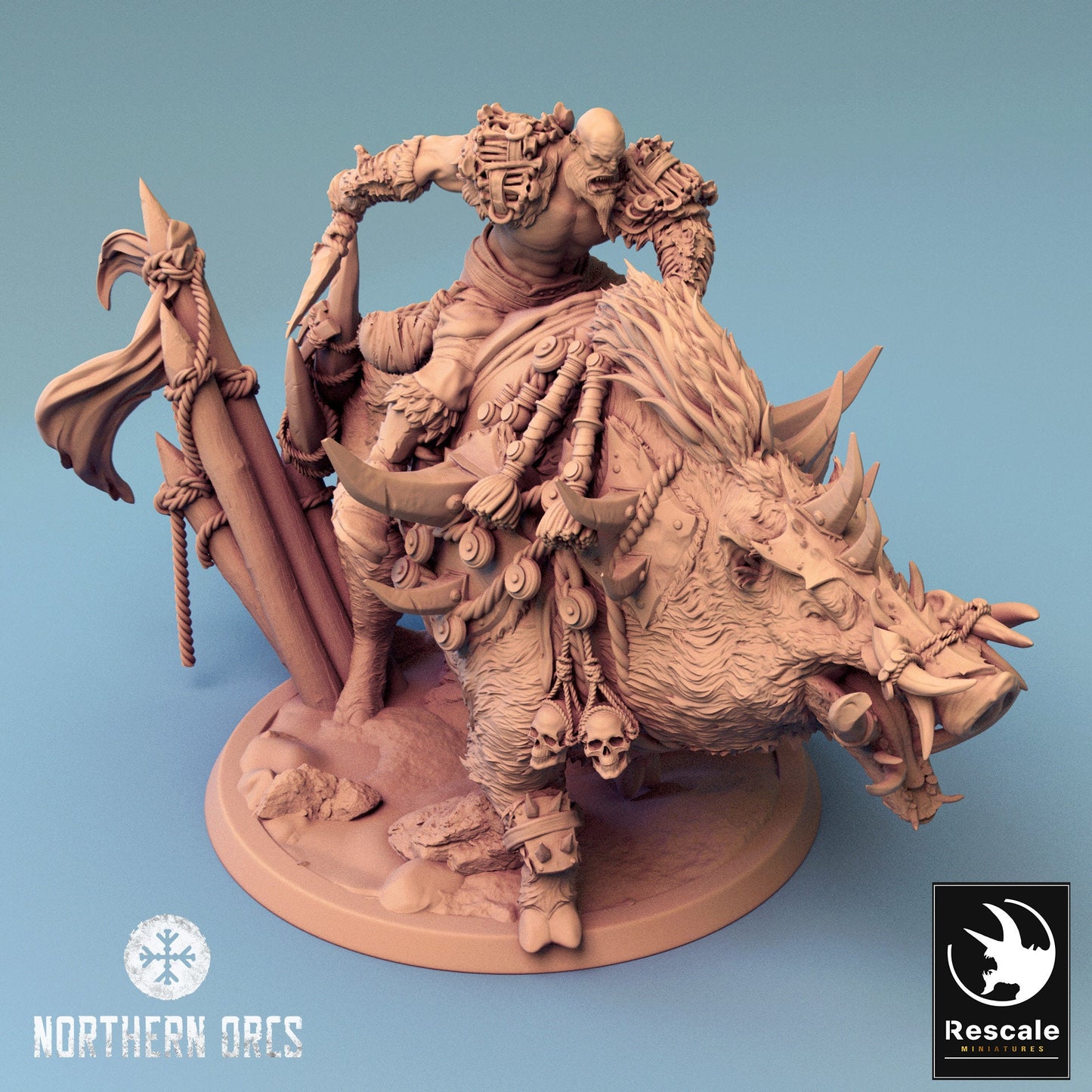 Hog Riders, Rescale Miniatures | Dungeons and Dragons | Pathfinder | Table Top RPG | 3D Printed Model