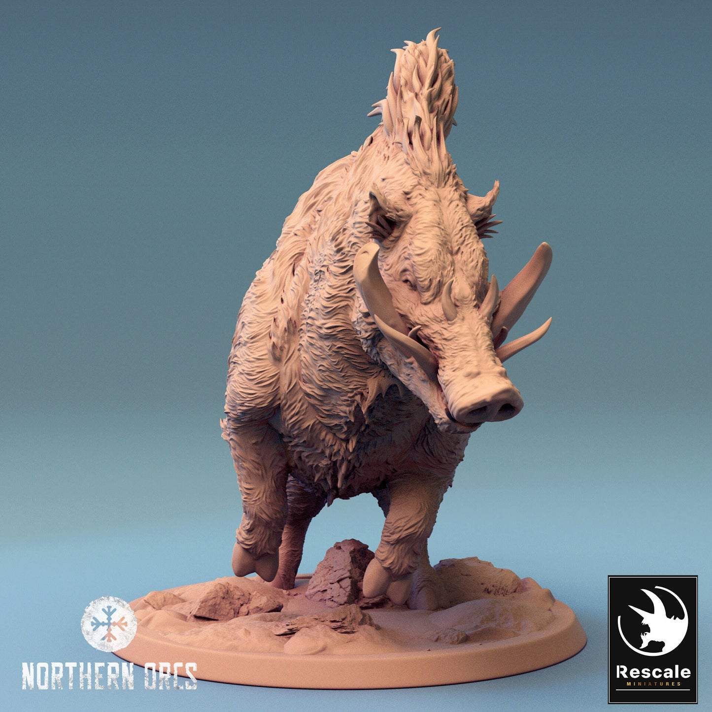 Wild Hogs, Rescale Miniatures | Dungeons and Dragons | Pathfinder | Table Top RPG | 3D Printed Model