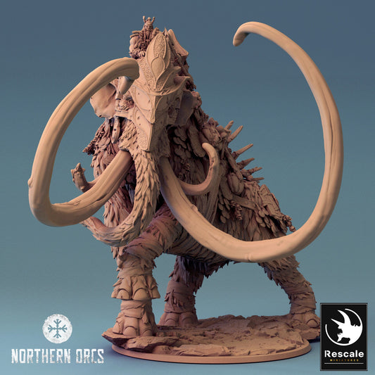 War Mammoth, Rescale Miniatures | Dungeons and Dragons | Pathfinder | Table Top RPG | 3D Printed Model