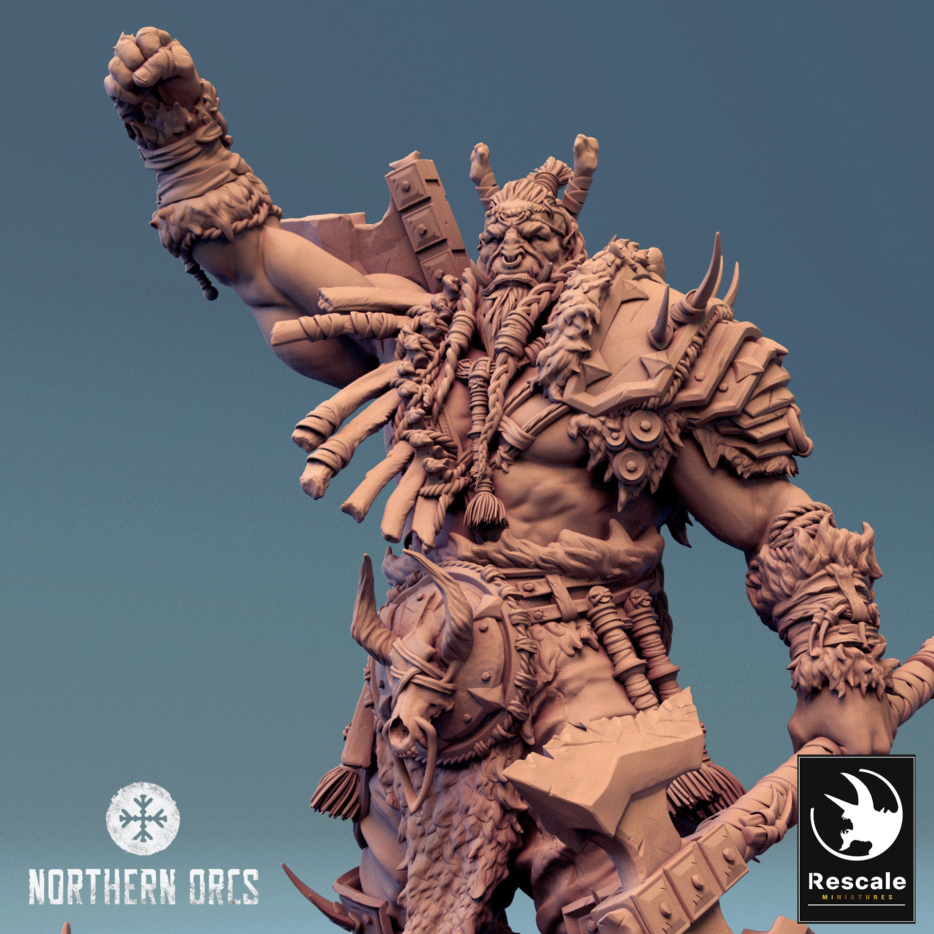 King Azhrog, Rescale Miniatures | Dungeons and Dragons | Pathfinder | Table Top RPG | 3D Printed Model