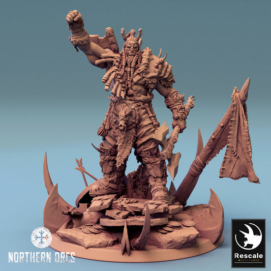 King Azhrog, Rescale Miniatures | Dungeons and Dragons | Pathfinder | Table Top RPG | 3D Printed Model
