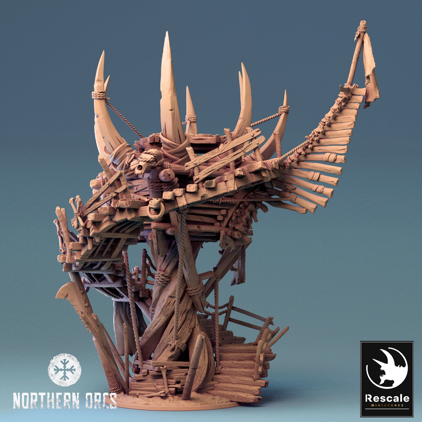 Orc Lookout Tower, Rescale Miniatures | Dungeons and Dragons | Pathfinder | Table Top RPG | 3D Printed Model