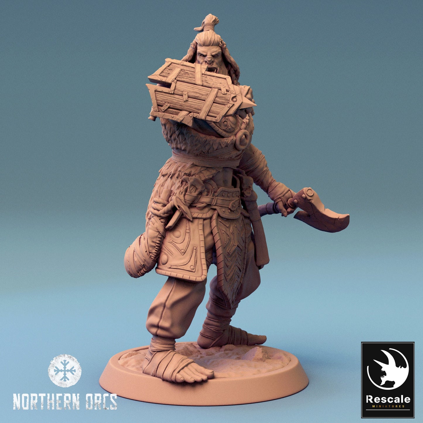 Orcs n' Axes, Rescale Miniatures | Dungeons and Dragons | Pathfinder | Table Top RPG | 3D Printed Model