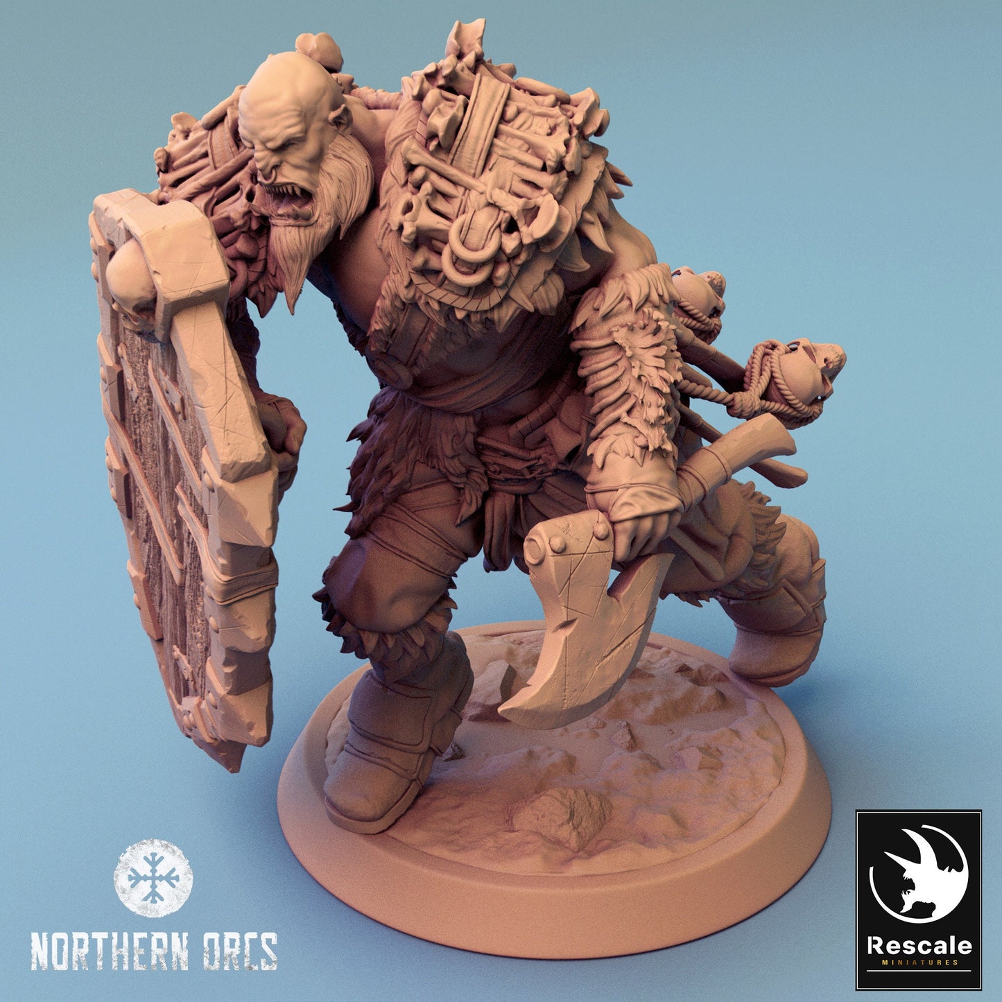 Orcs n' Axes, Rescale Miniatures | Dungeons and Dragons | Pathfinder | Table Top RPG | 3D Printed Model