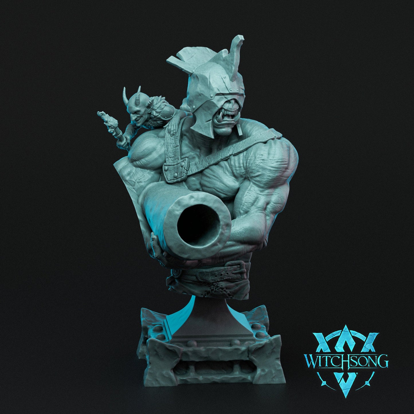 Mortar Ogre, Witchsong Miniatures | Dungeons and Dragons | Pathfinder | Table Top RPG | 3D Printed Model