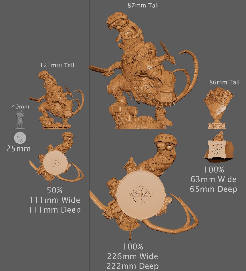 Wererat Monstrosity | Aussie 3D Printed Miniatures and Terrain