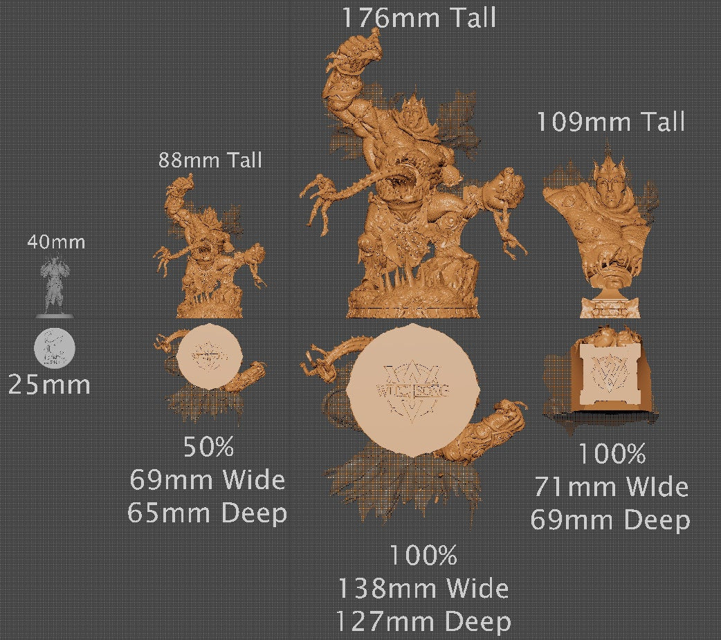 Knight of Gluttony, Witchsong Miniatures | Dungeons and Dragons | Pathfinder | Table Top RPG | 3D Printed Model