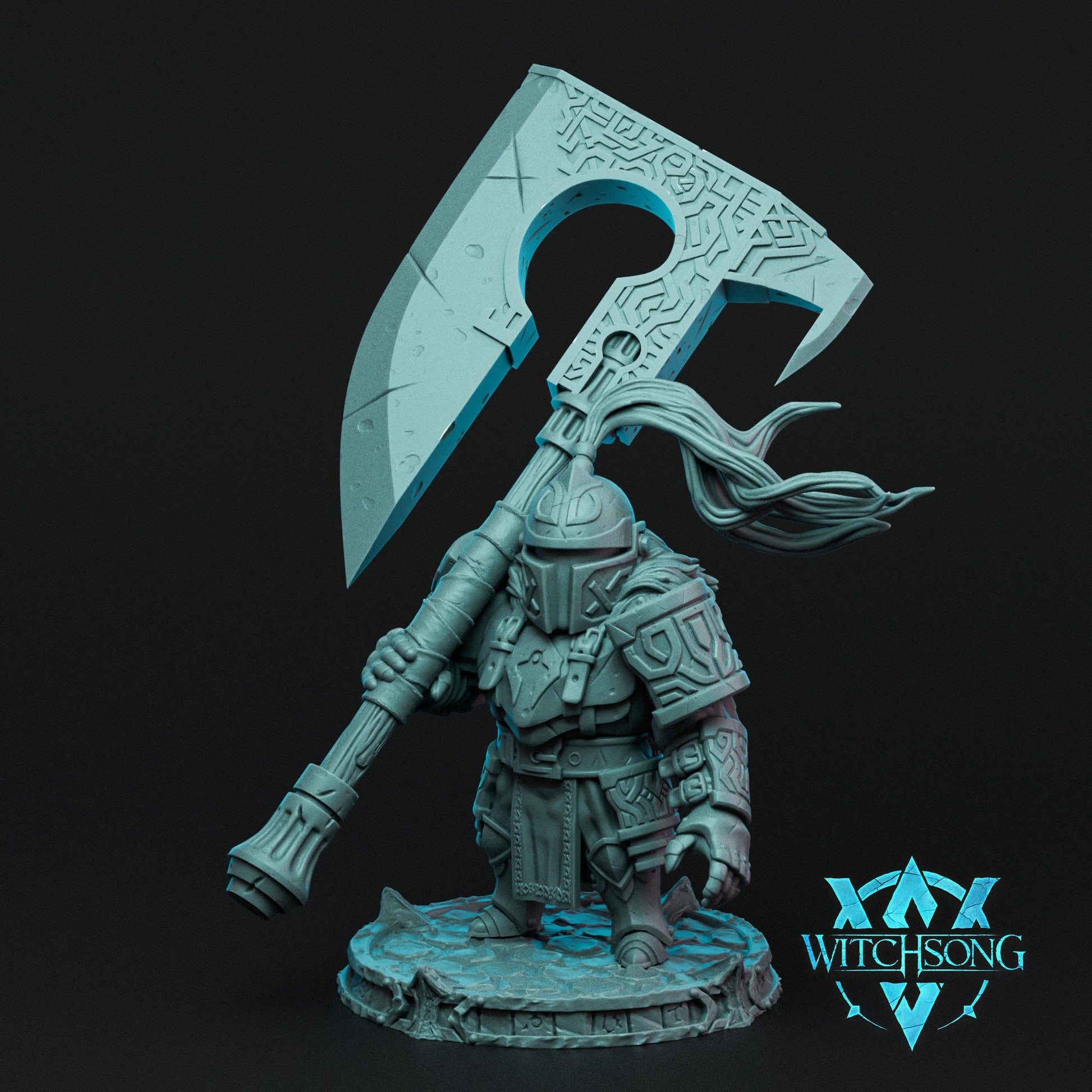Knight of Stature and Action, Witchsong Miniatures | Dungeons and Dragons | Pathfinder | Table Top RPG | 3D Printed Model