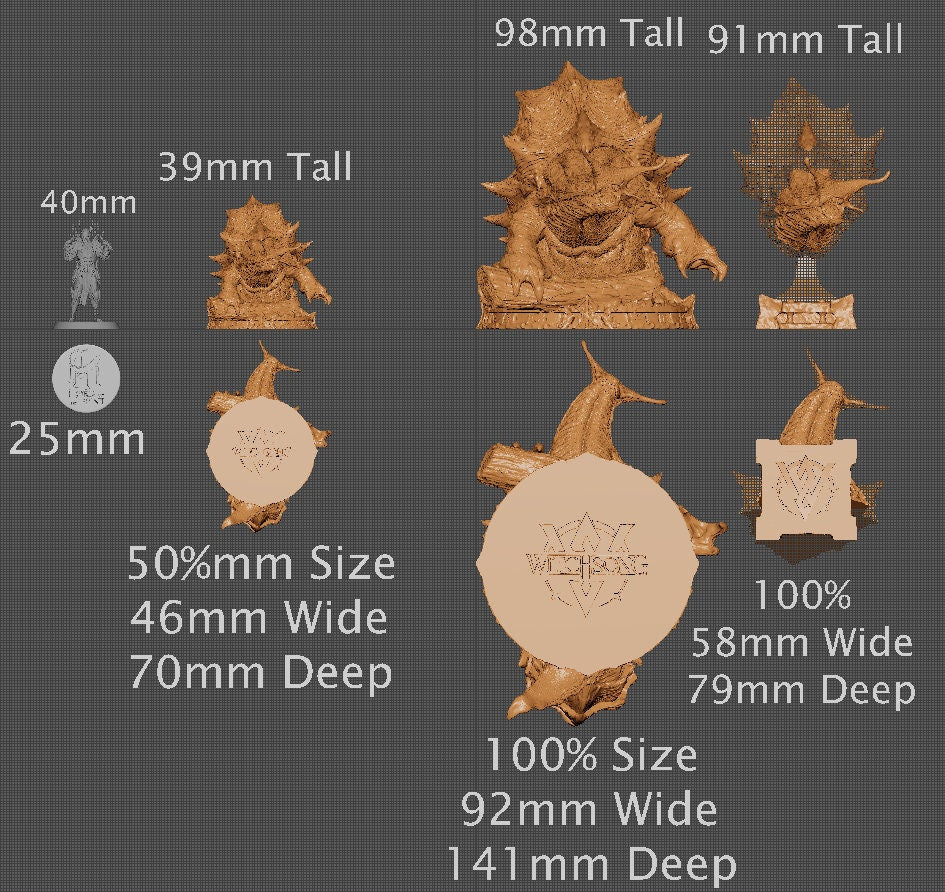 Slug God, Witchsong Miniatures | Dungeons and Dragons | Pathfinder | Table Top RPG | 3D Printed Model