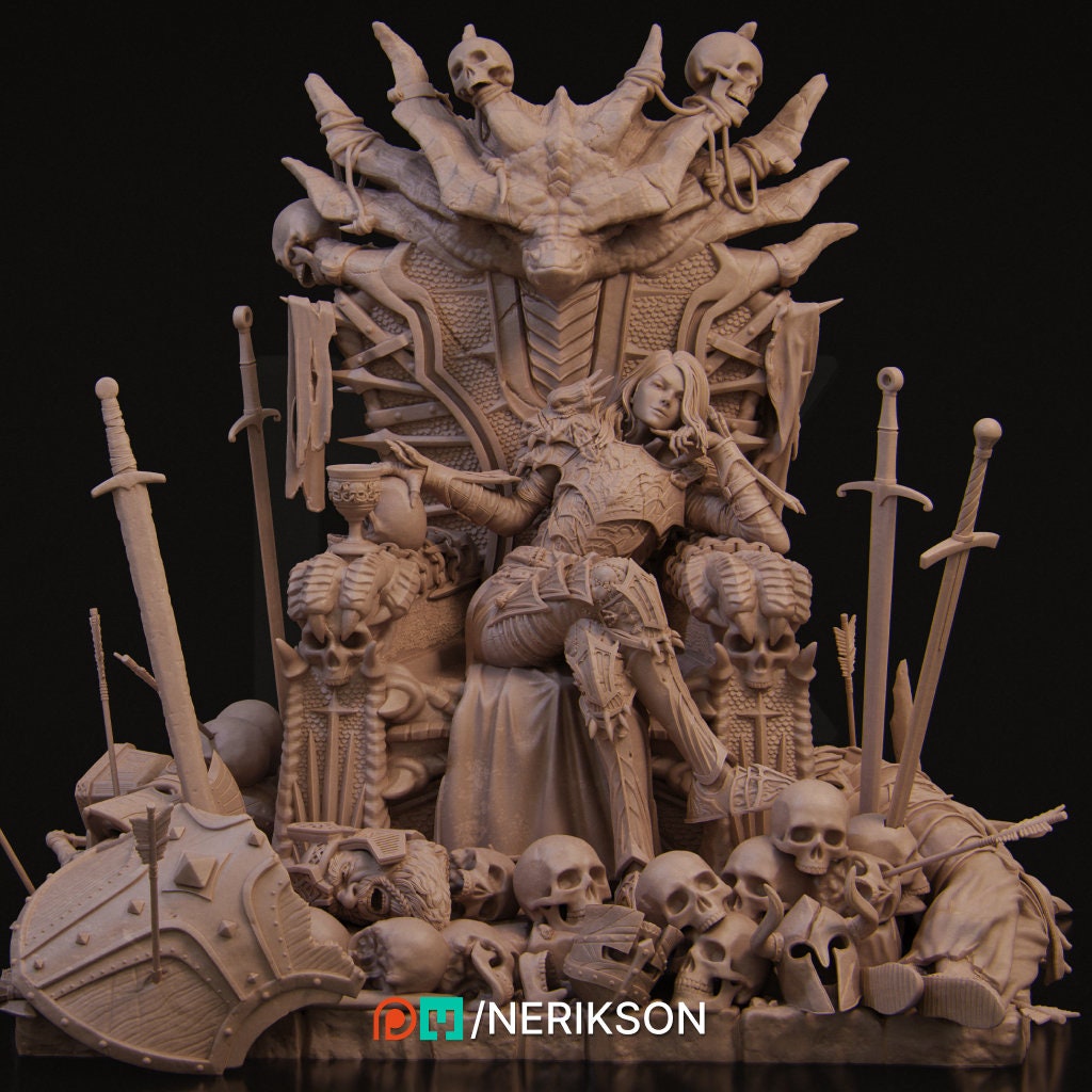 Alheera, Dragon Throne, Powerful NPC, Ernest Nemirovsky | Dungeons and Dragons | Pathfinder | Table Top RPG | 3D Printed Model