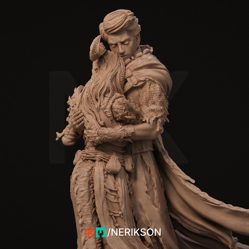 The Last Battle, Statue, Ernest Nemirovsky | Dungeons and Dragons | Pathfinder | Table Top RPG | 3D Printed Model