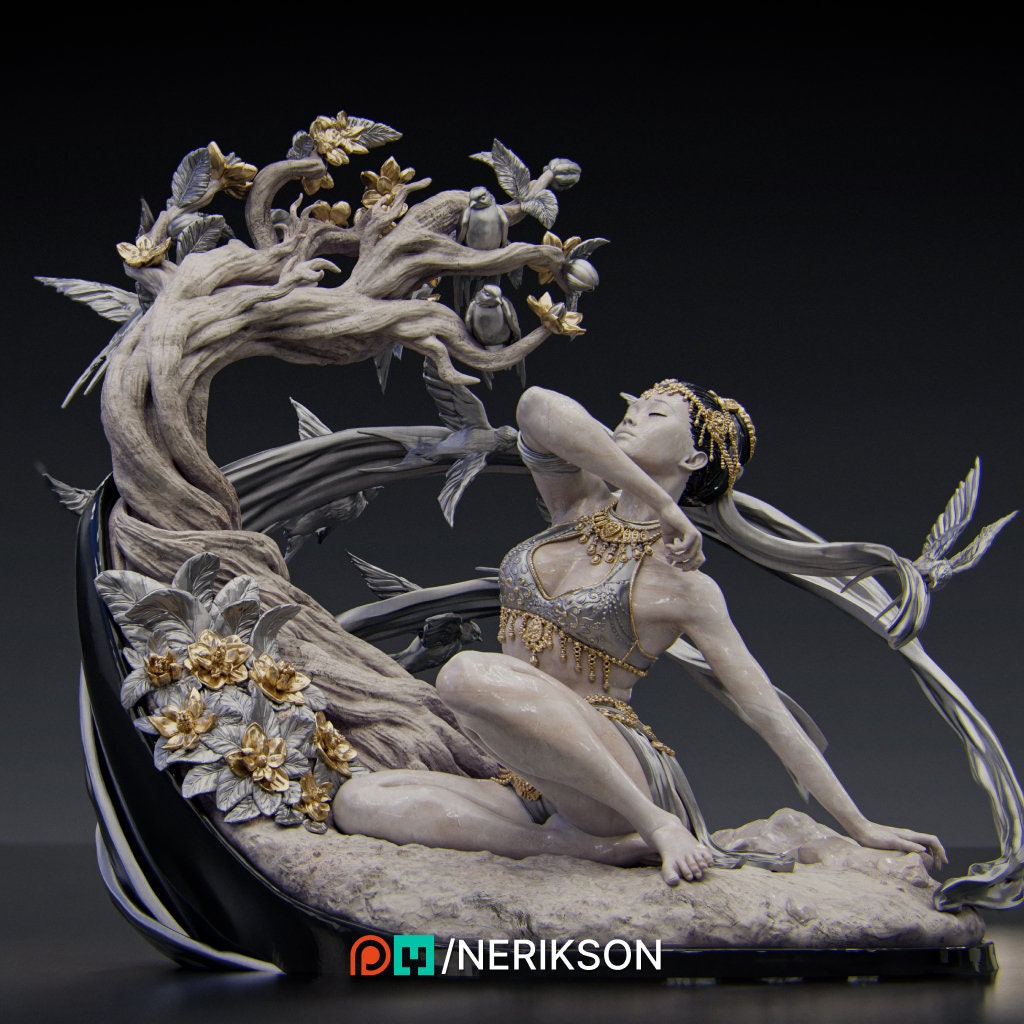 Spring, Statue, Ernest Nemirovsky | Dungeons and Dragons | Pathfinder | Table Top RPG | 3D Printed Model