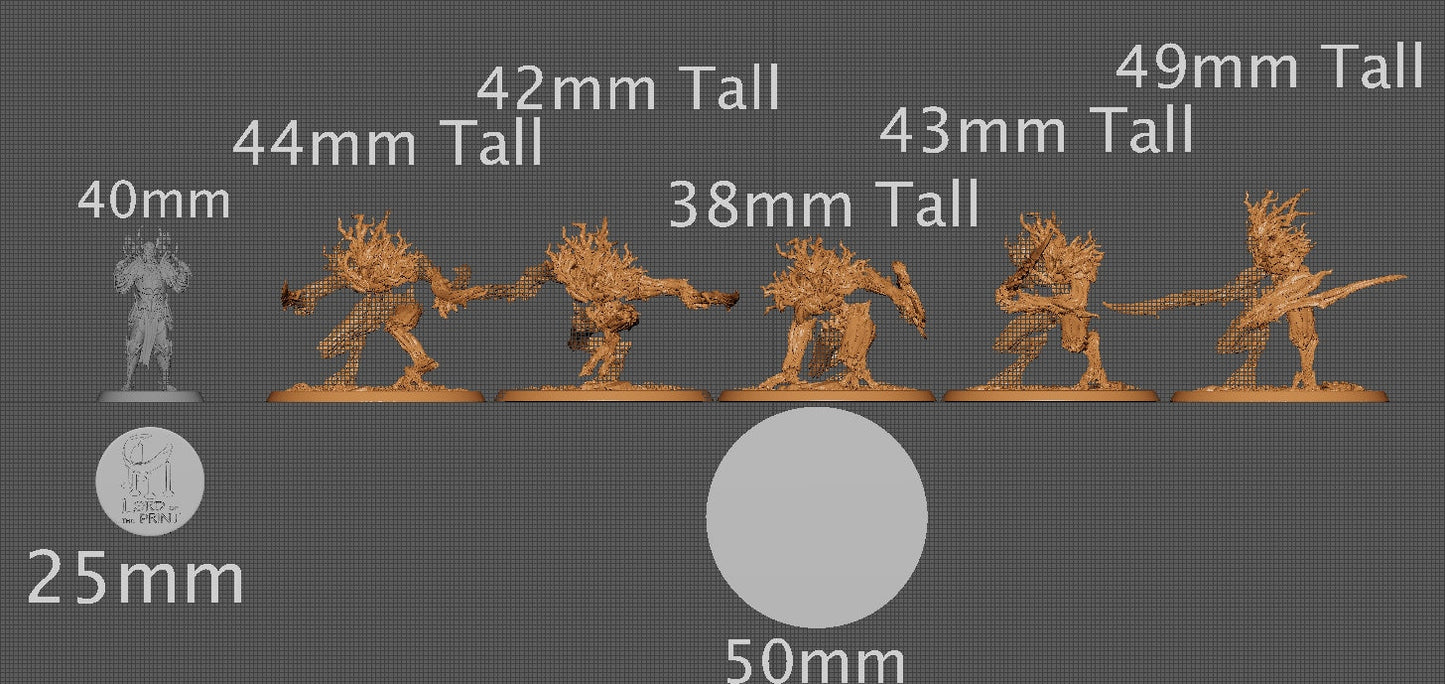 The Thickets, Pack 2, Rescale Miniatures | Dungeons and Dragons | Pathfinder | Table Top RPG | 3D Printed Model