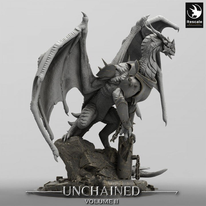 Xeldranth, Lord War Dragon, Rescale Miniatures | Dungeons and Dragons | Pathfinder | Table Top RPG | 3D Printed Model