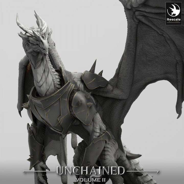 Xeldranth, Lord War Dragon, Rescale Miniatures | Dungeons and Dragons | Pathfinder | Table Top RPG | 3D Printed Model