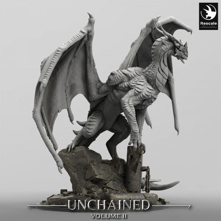 Xeldranth, Lord War Dragon, Rescale Miniatures | Dungeons and Dragons | Pathfinder | Table Top RPG | 3D Printed Model