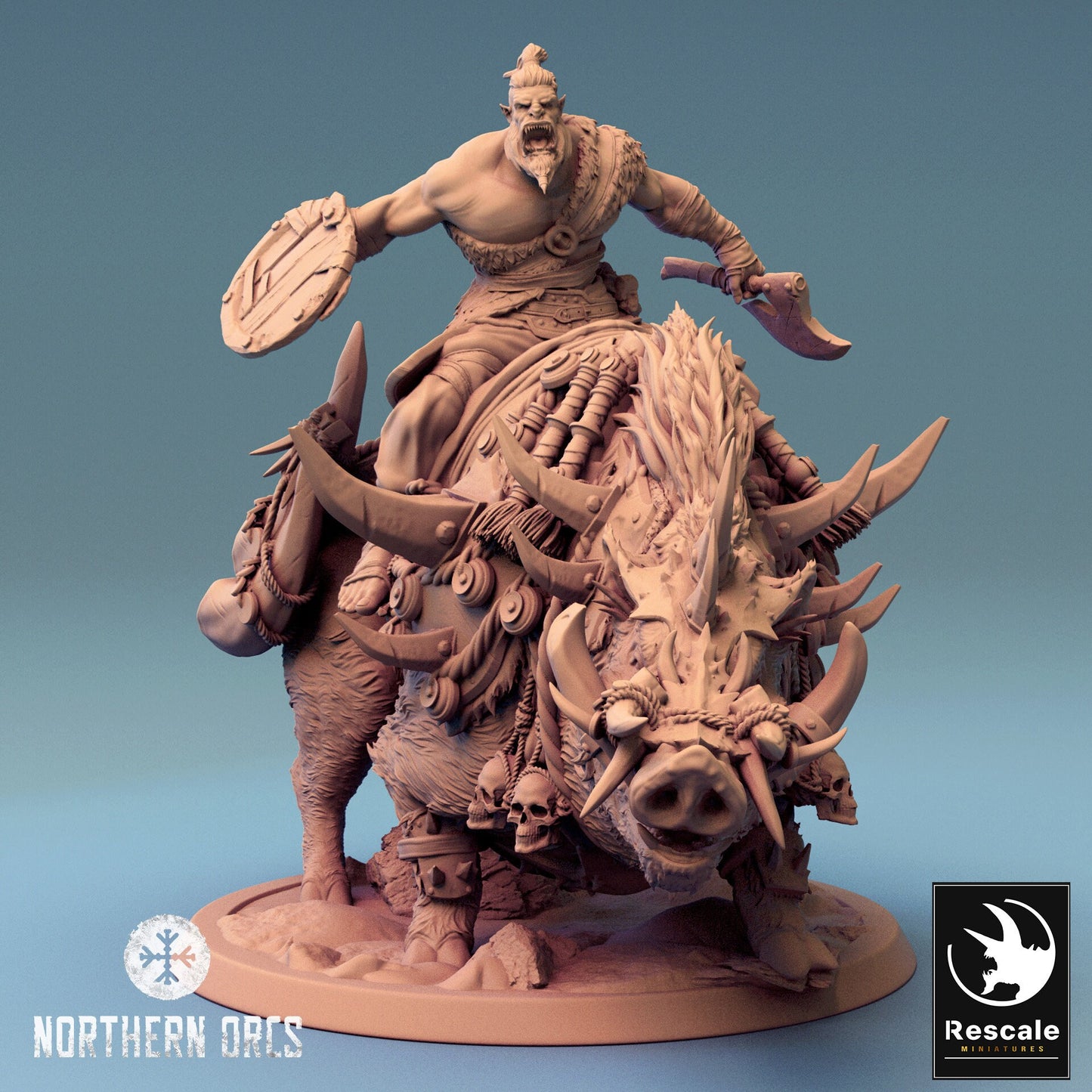 Hog Riders, Rescale Miniatures | Dungeons and Dragons | Pathfinder | Table Top RPG | 3D Printed Model