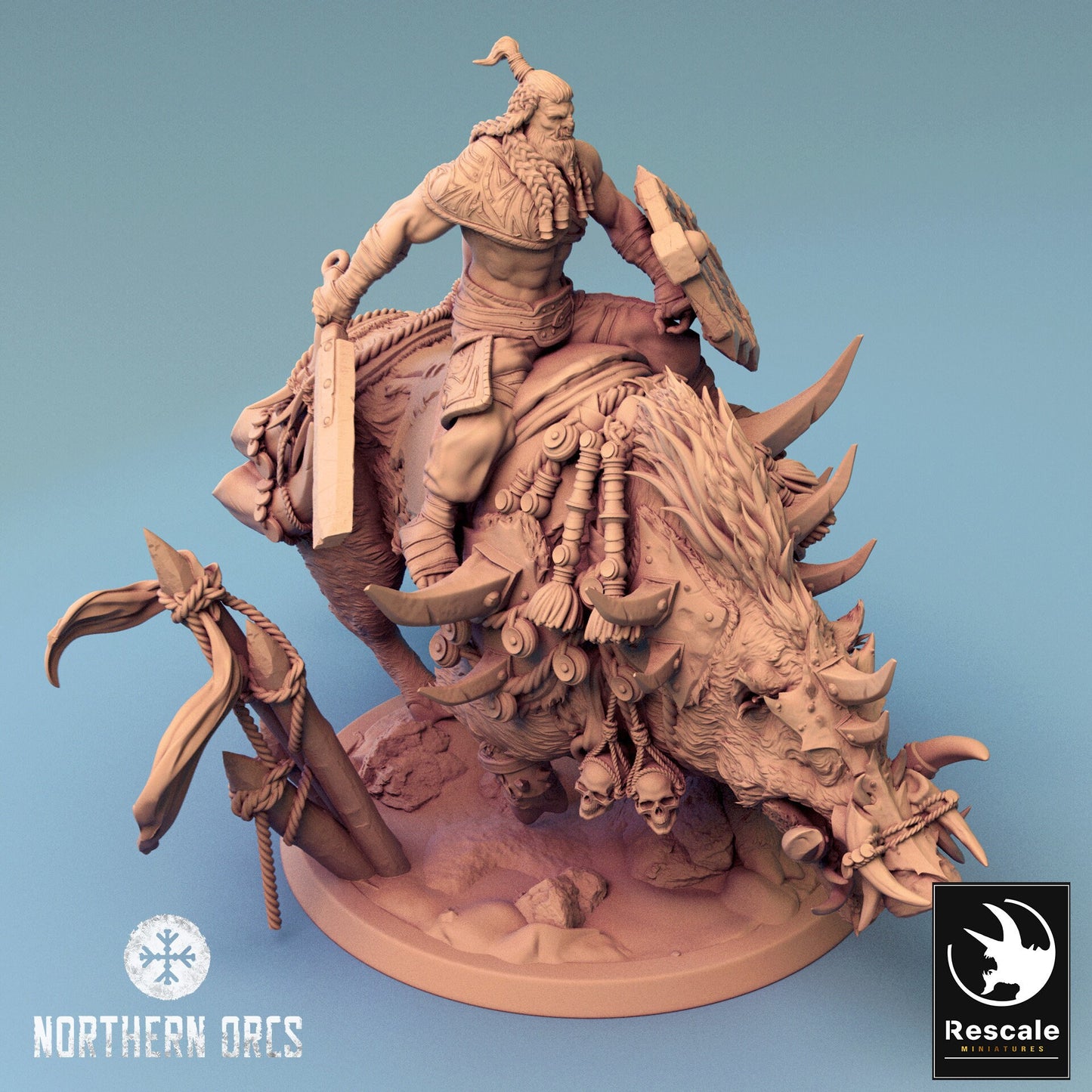 Hog Riders, Rescale Miniatures | Dungeons and Dragons | Pathfinder | Table Top RPG | 3D Printed Model