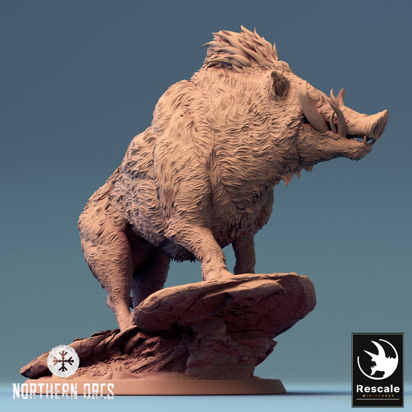 Wild Hogs, Rescale Miniatures | Dungeons and Dragons | Pathfinder | Table Top RPG | 3D Printed Model