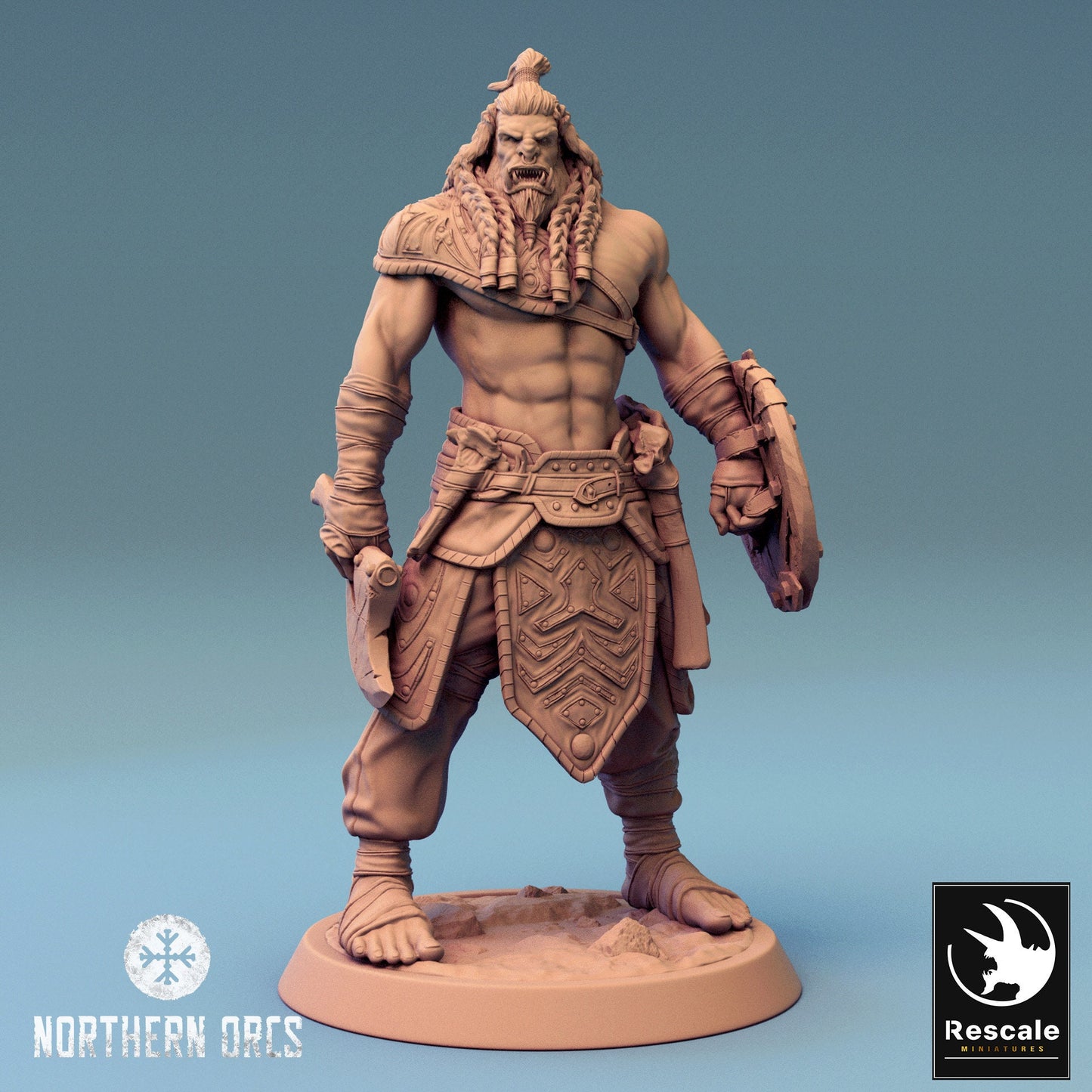 Orcs n' Axes, Rescale Miniatures | Dungeons and Dragons | Pathfinder | Table Top RPG | 3D Printed Model