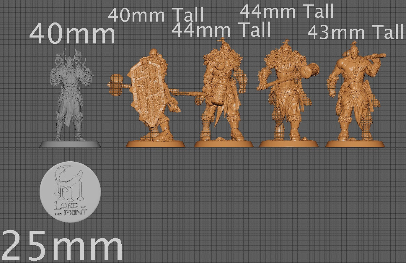 Orcs n' Smashers, Rescale Miniatures | Dungeons and Dragons | Pathfinder | Table Top RPG | 3D Printed Model