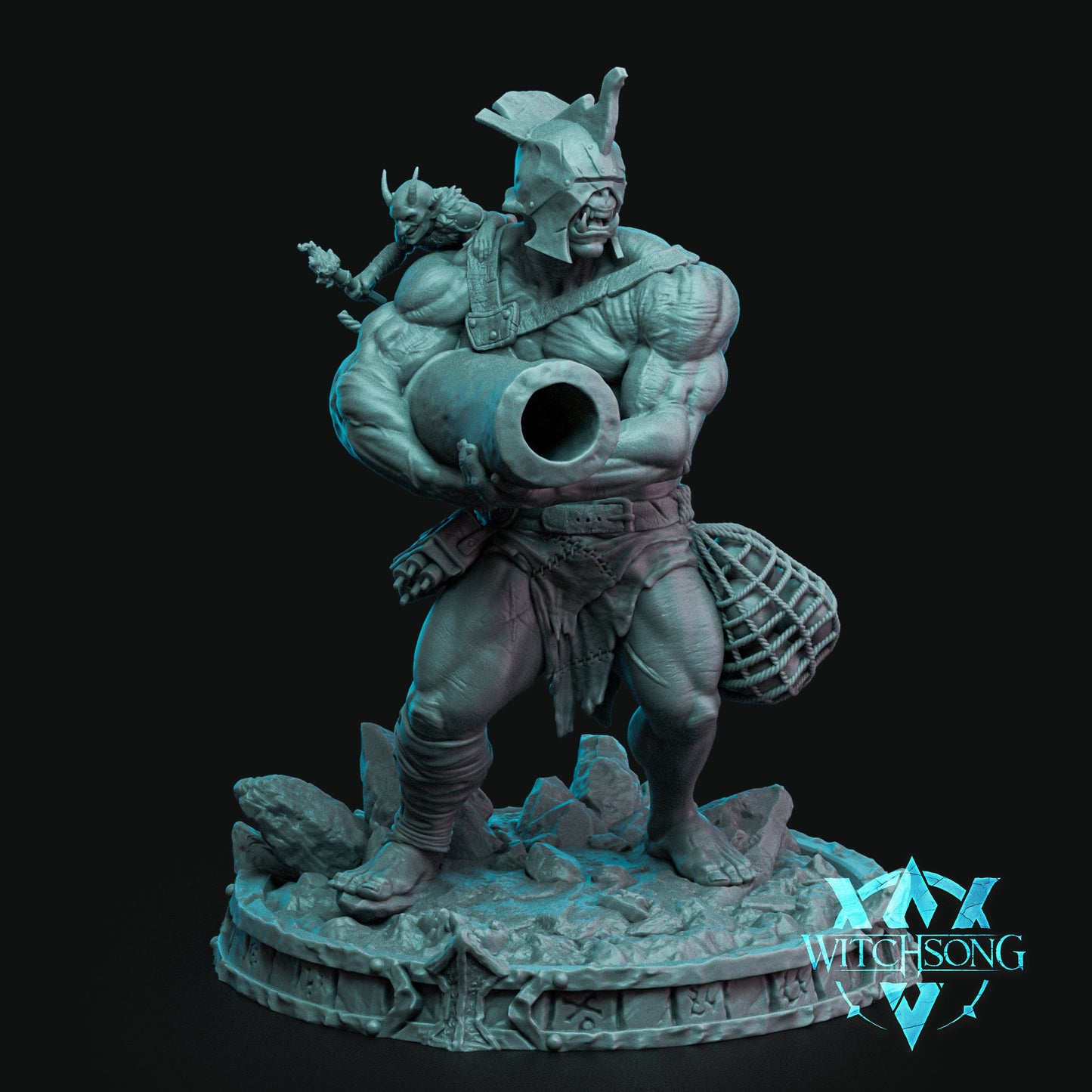 Mortar Ogre, Witchsong Miniatures | Dungeons and Dragons | Pathfinder | Table Top RPG | 3D Printed Model