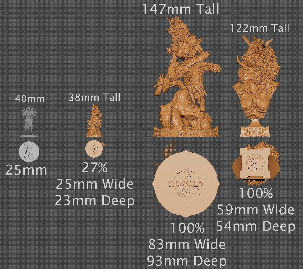 Avatar of Spring, Witchsong Miniatures | Dungeons and Dragons | Pathfinder | Table Top RPG | 3D Printed Model