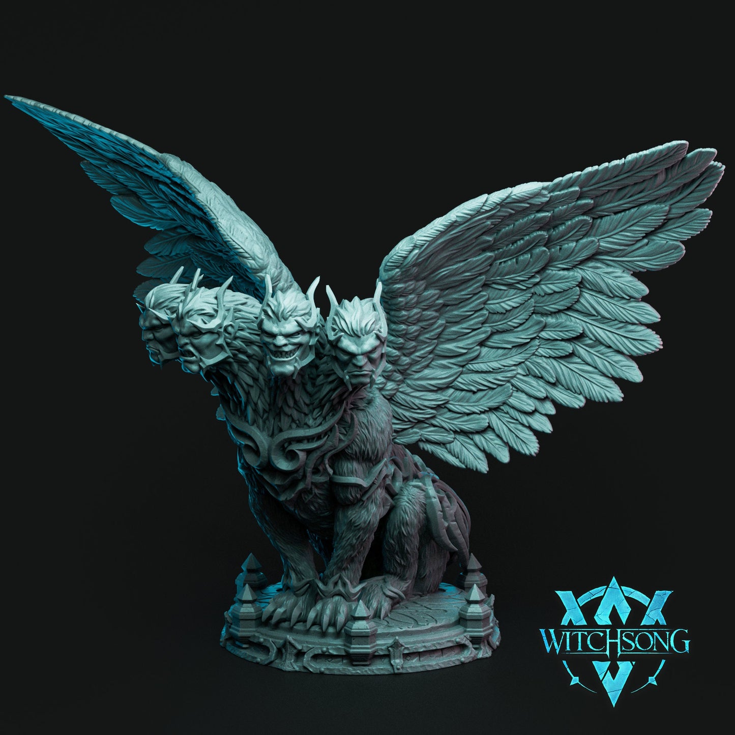Hydra Sphynx, Witchsong Miniatures | Dungeons and Dragons | Pathfinder | Table Top RPG | 3D Printed Model