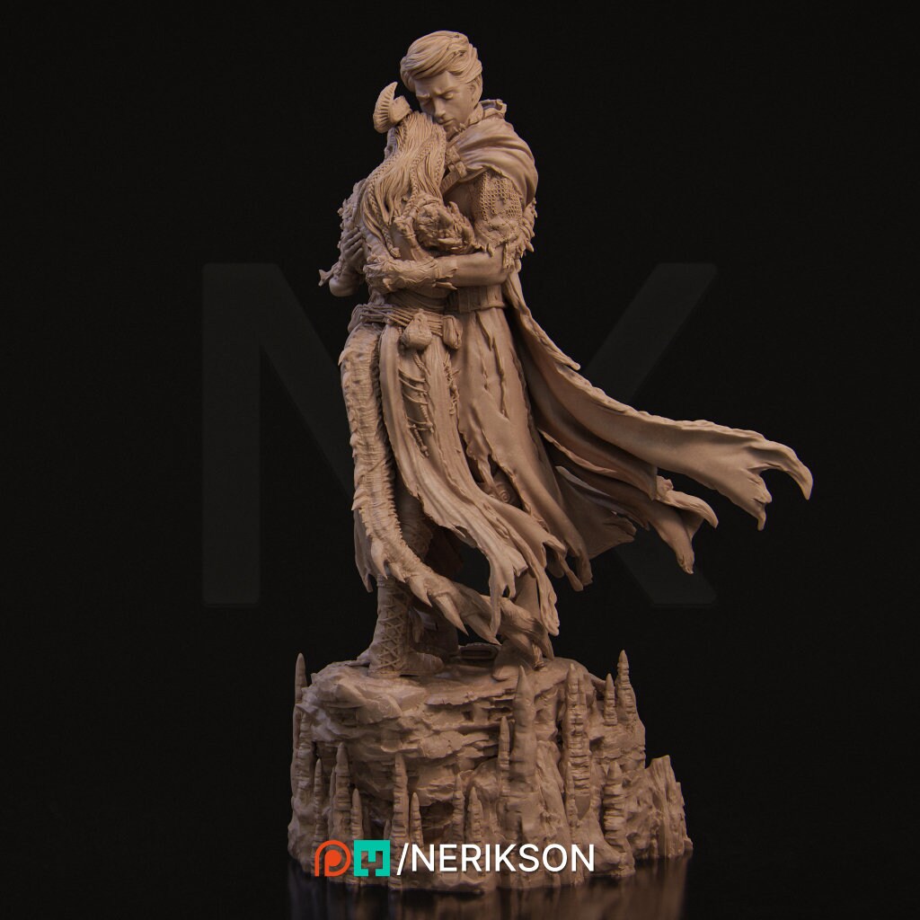 The Last Battle, Statue, Ernest Nemirovsky | Dungeons and Dragons | Pathfinder | Table Top RPG | 3D Printed Model