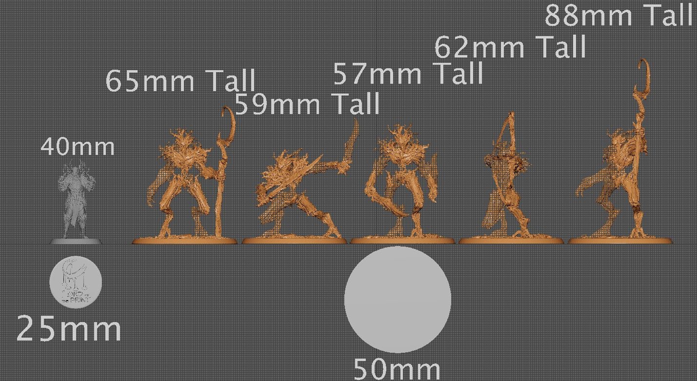 The Treefolk, Pack 1, Rescale Miniatures | Dungeons and Dragons | Pathfinder | Table Top RPG | 3D Printed Model