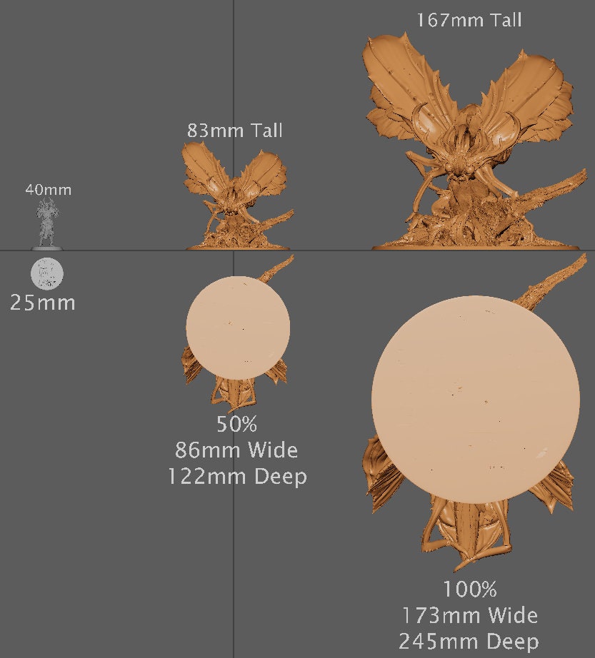 Royal Fae Great Beatle, Rescale Miniatures | Dungeons and Dragons | Pathfinder | Table Top RPG | 3D Printed Model