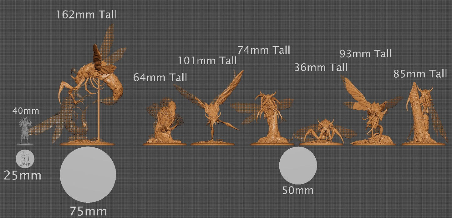 Wild Skycutters, Rescale Miniatures | Dungeons and Dragons | Pathfinder | Table Top RPG | 3D Printed Model