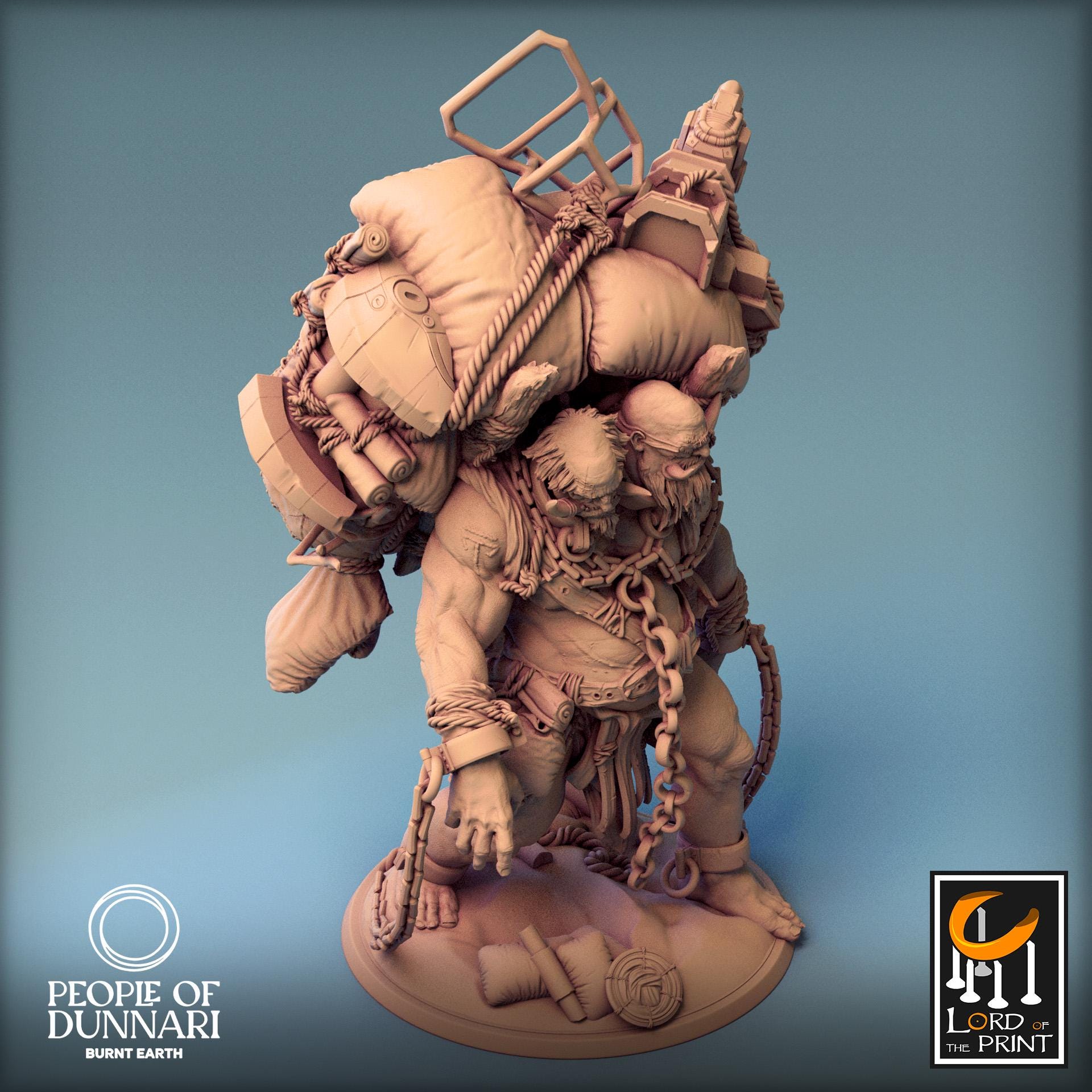 Sand Ettins, Rescale Miniatures | Dungeons and Dragons | Pathfinder | Table Top RPG | 3D Printed Model